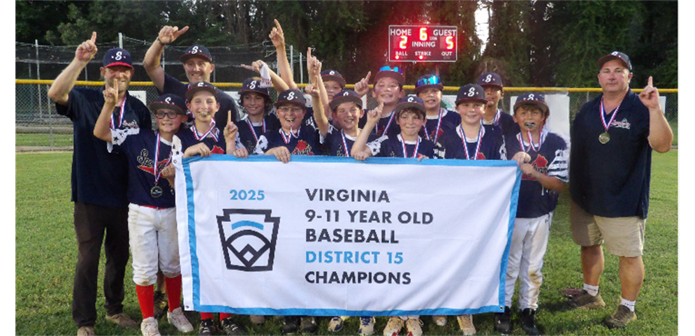 2025 9-11 Baseball District Champions